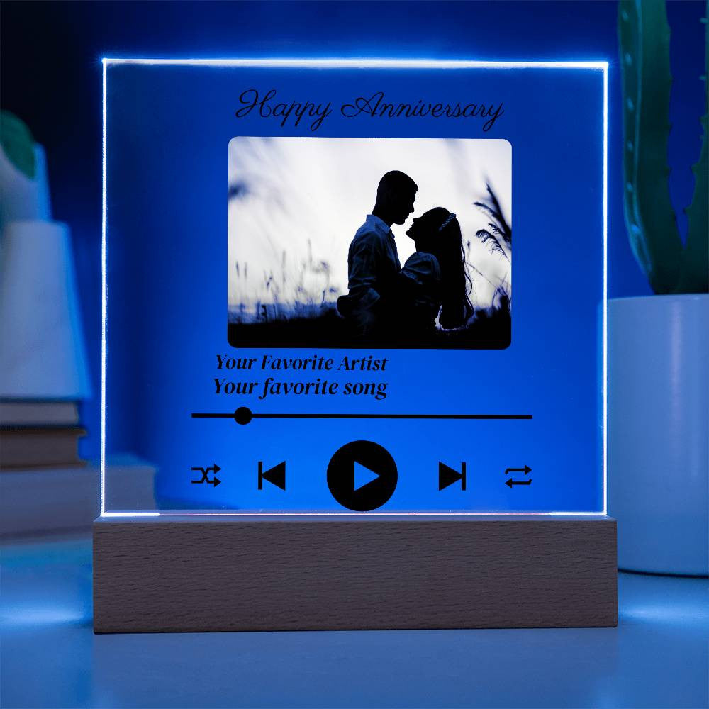 Anniversary Keepsake Personalized Lighted Plaque