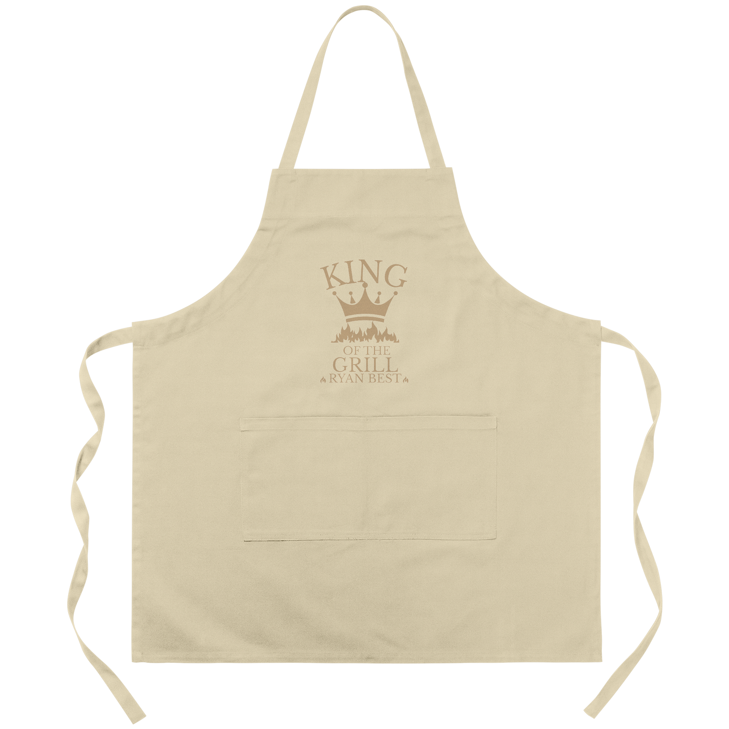 Personalized King Of The Grill Cotton Apron