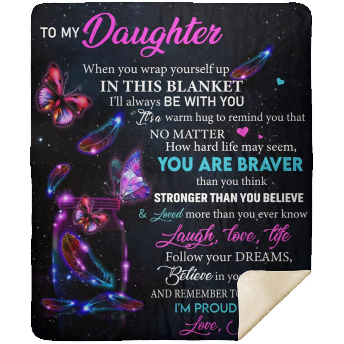 MY DAUGHTER BUTTERFLY BLANKET