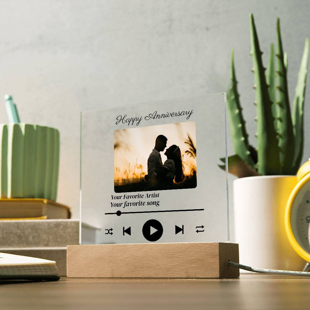 Anniversary Keepsake Personalized Lighted Plaque