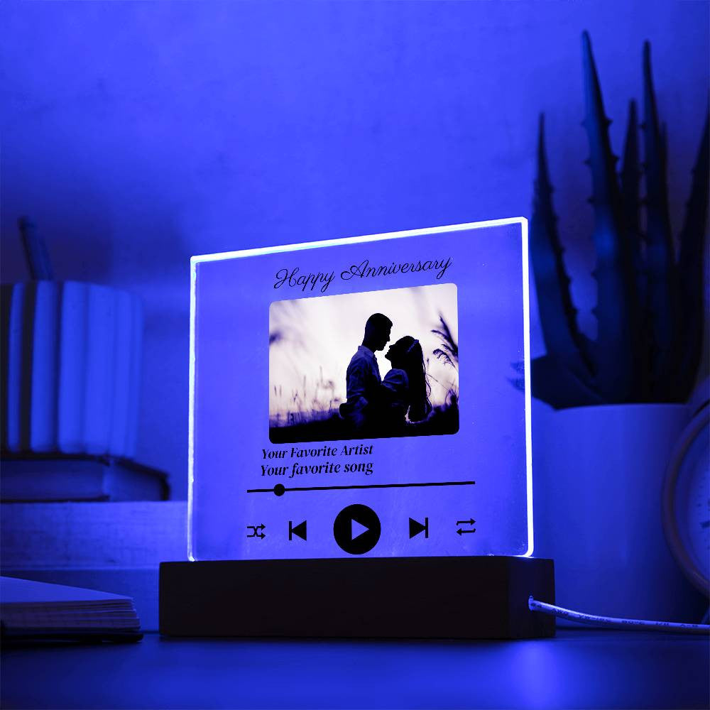 Anniversary Keepsake Personalized Lighted Plaque