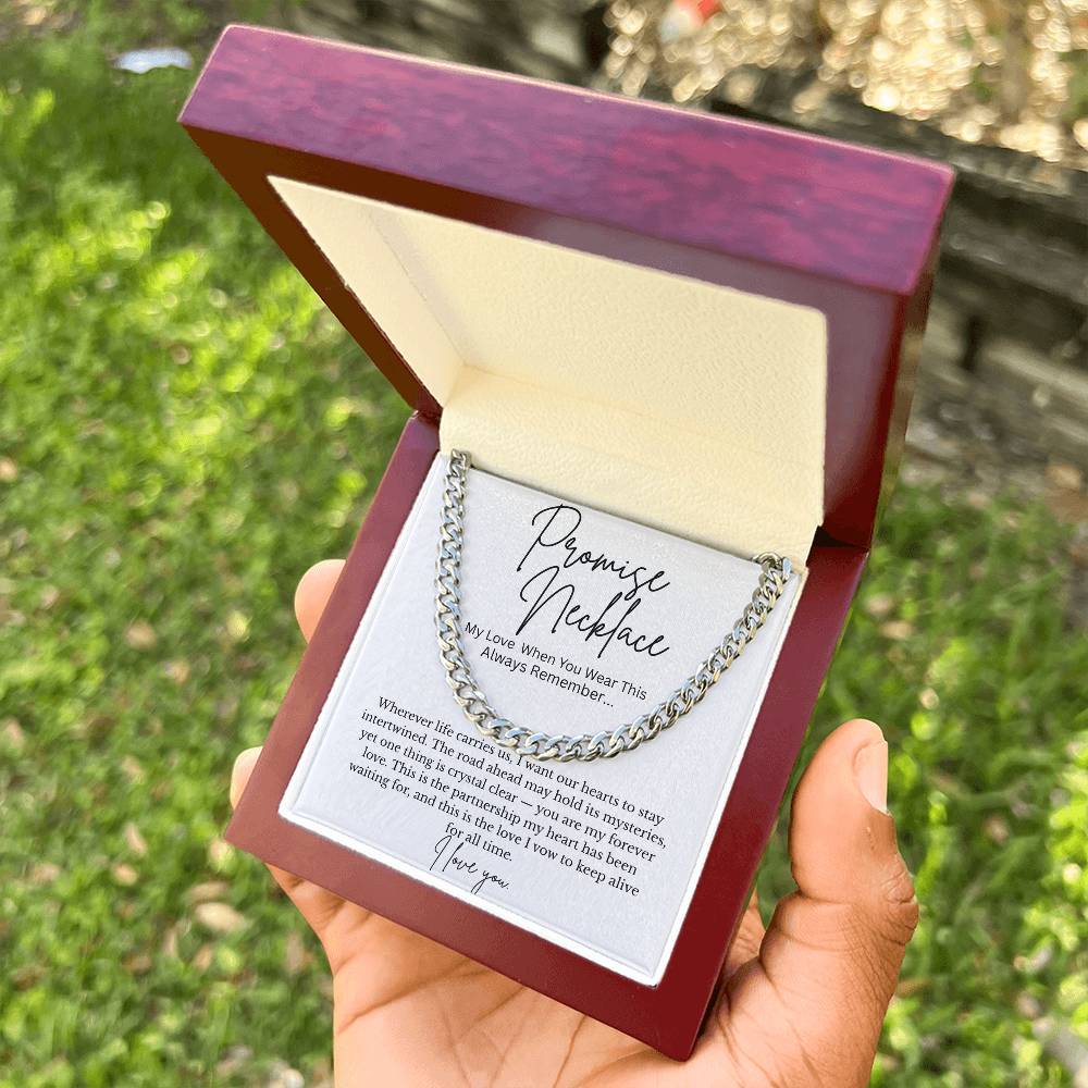 Promise Necklace – Forever Love Partner Gift with Message Card