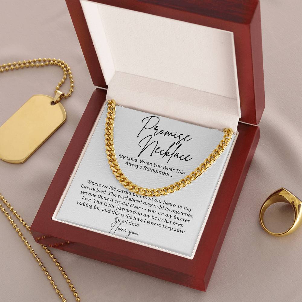 Promise Necklace – Forever Love Partner Gift with Message Card