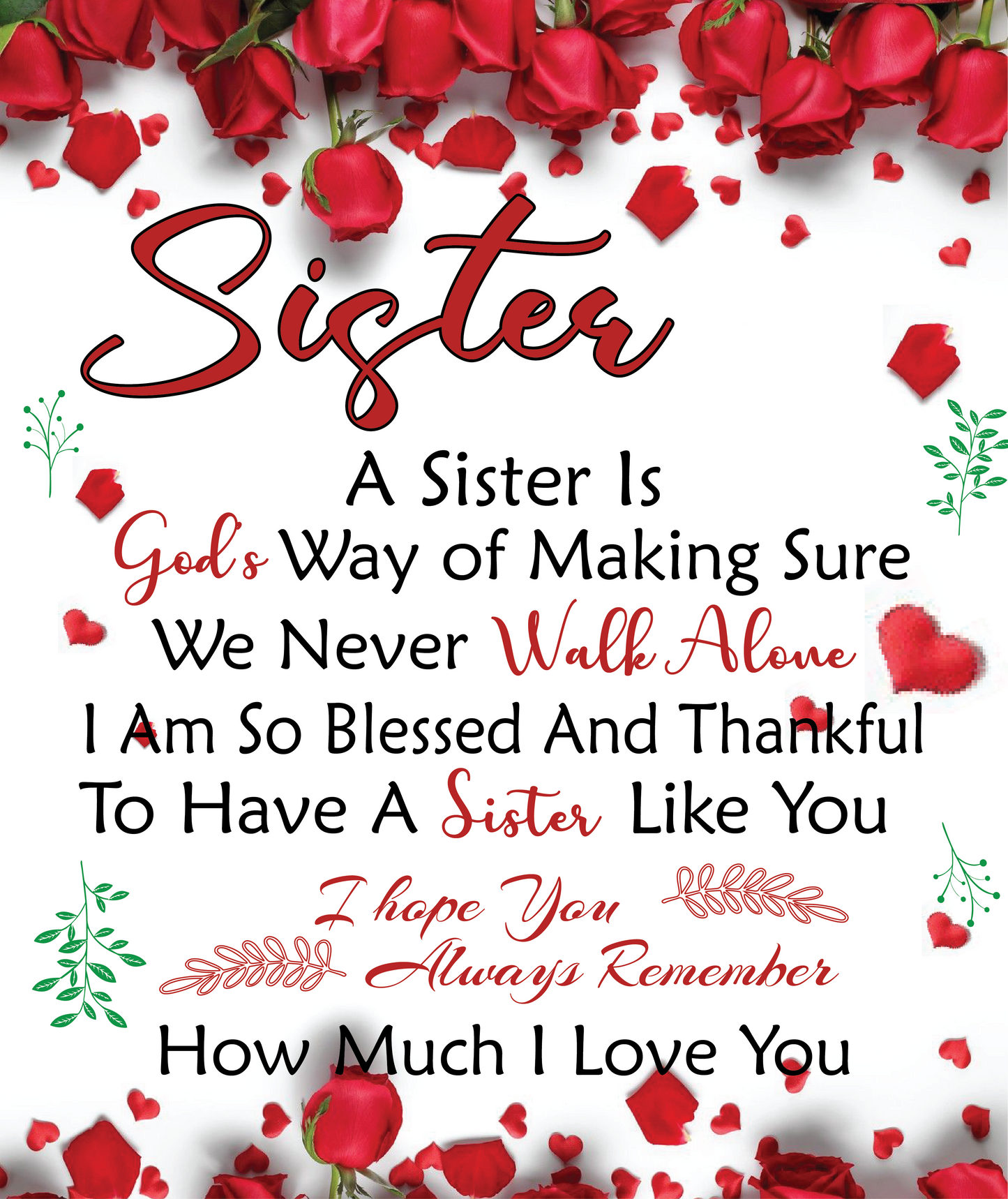 SISTER YOU ARE A BEAUTIFUL FLORAL BLANKET