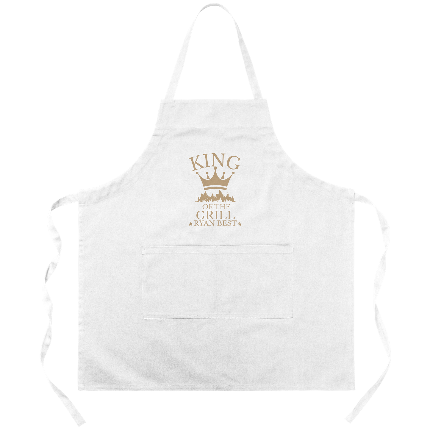 Personalized King Of The Grill Cotton Apron