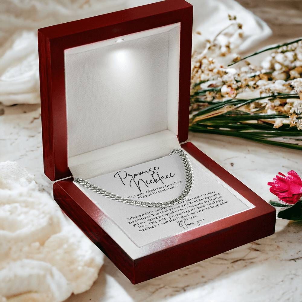 Promise Necklace – Forever Love Partner Gift with Message Card