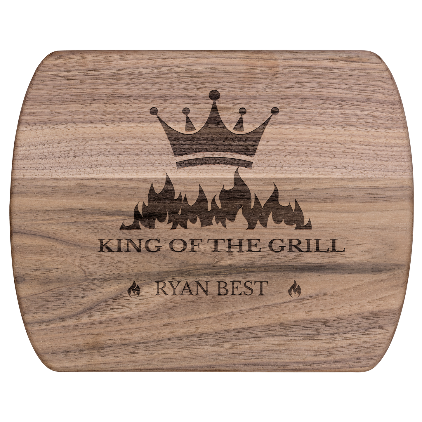 King Of The Grill Hardwood Oval Cutting Board