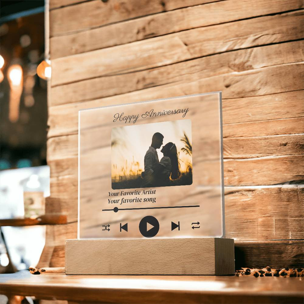 Anniversary Keepsake Personalized Lighted Plaque