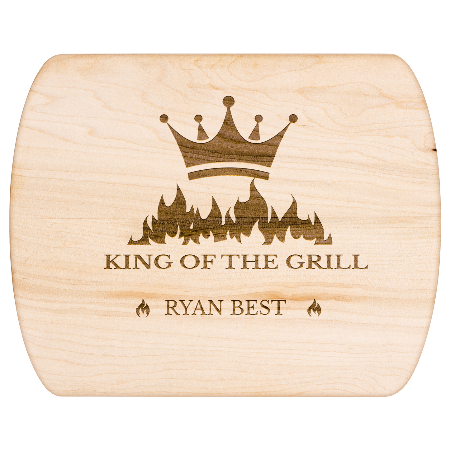 King Of The Grill Hardwood Oval Cutting Board