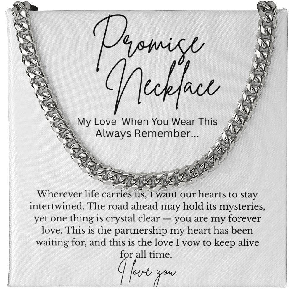 Promise Necklace – Forever Love Partner Gift with Message Card