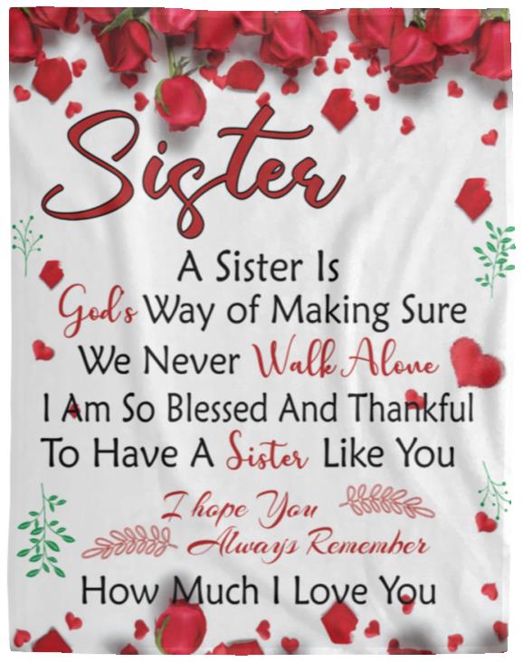 SISTER YOU ARE A BEAUTIFUL FLORAL BLANKET