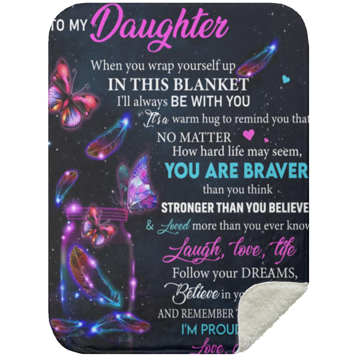 MY DAUGHTER BUTTERFLY BLANKET
