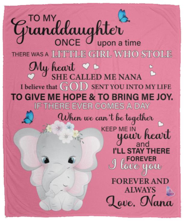 PLUSH COZY BEAUTIFUL GRANDDAUGHTER BLANKET