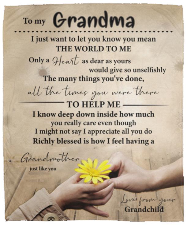 I LOVE GRANDMA COZY BLANKET