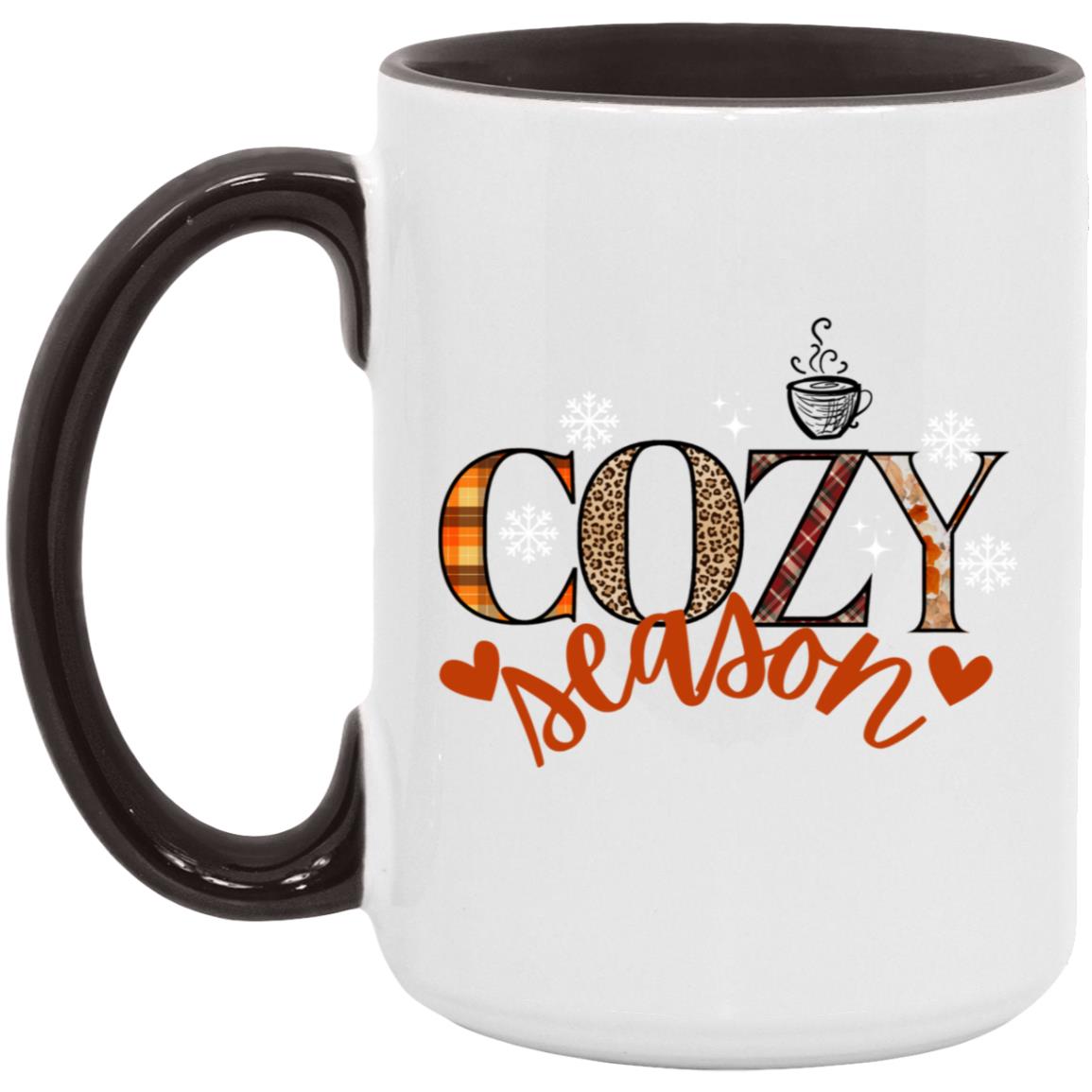 TWO TONE FESTIVE COZY SEASON MUG 15oz Accent Mug