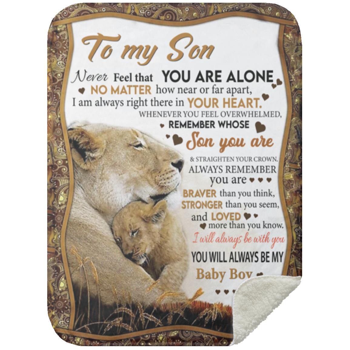 MY SON LION AND CUB BLANKET