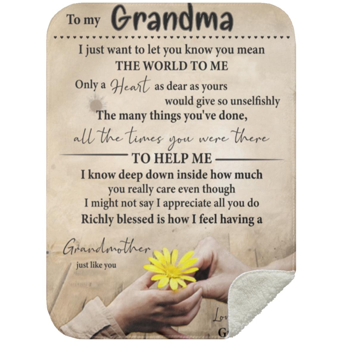 I LOVE GRANDMA COZY BLANKET