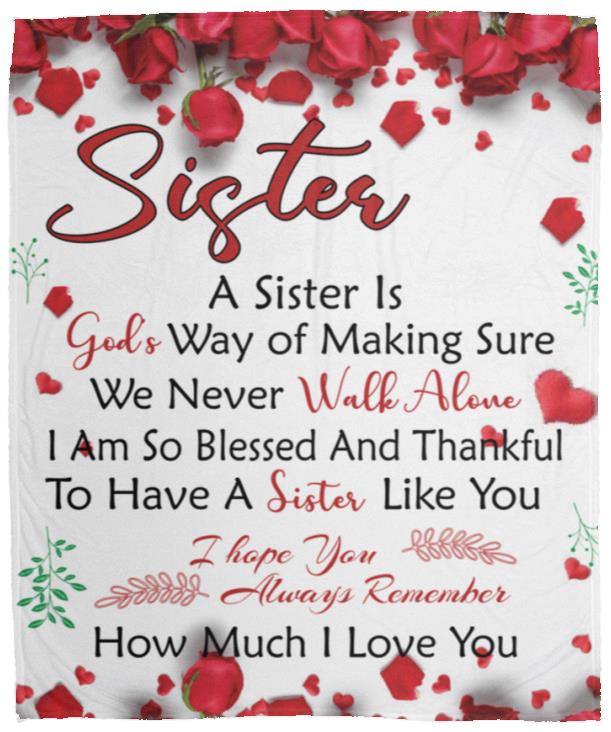SISTER YOU ARE A BEAUTIFUL FLORAL BLANKET