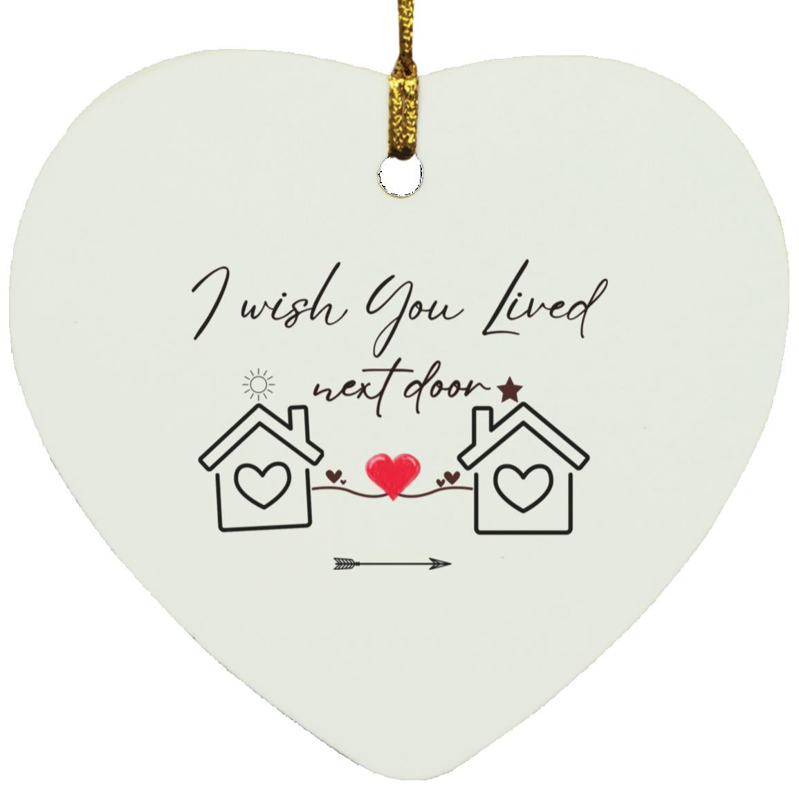I MISS YOU Heart Ornament