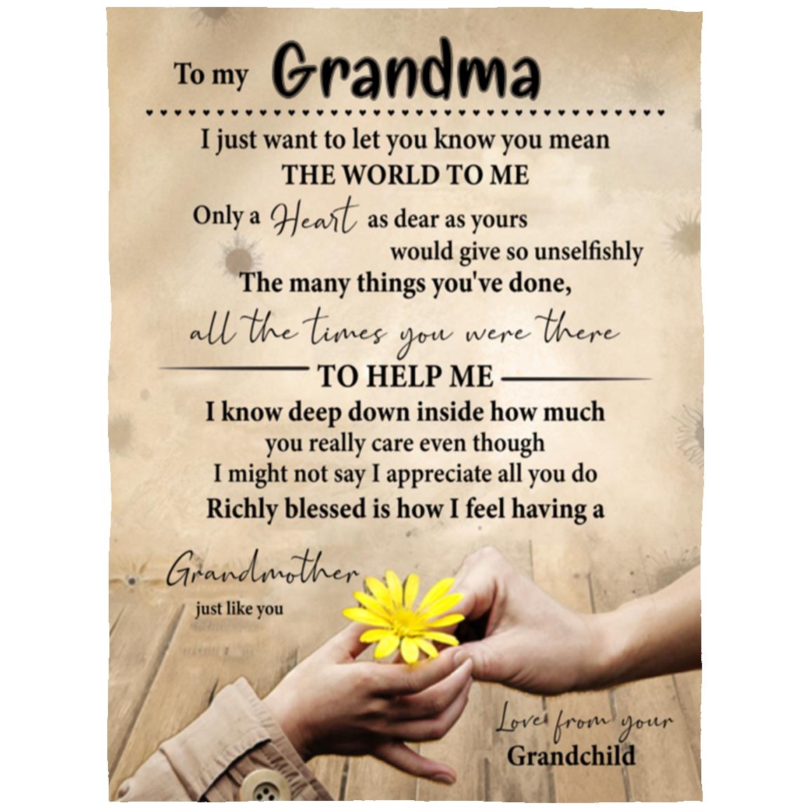 I LOVE GRANDMA COZY BLANKET