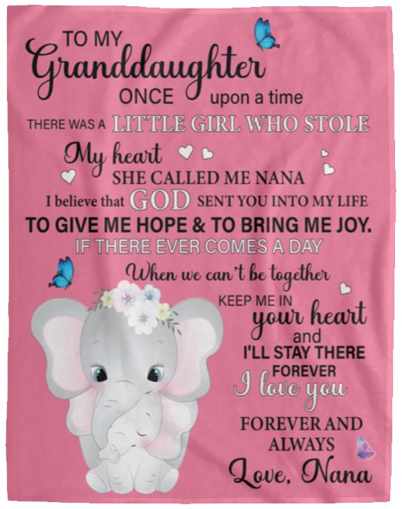 PLUSH COZY BEAUTIFUL GRANDDAUGHTER BLANKET