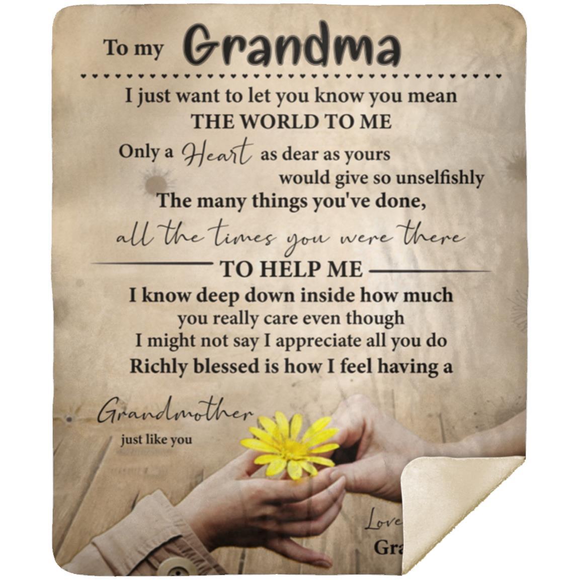 I LOVE GRANDMA COZY BLANKET