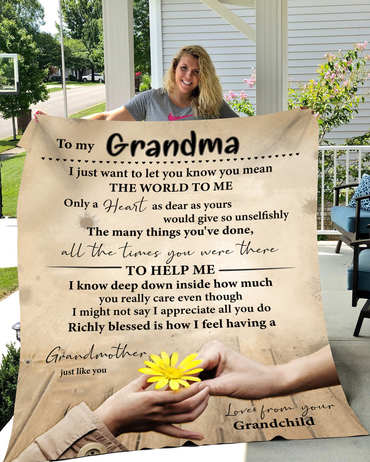I LOVE GRANDMA COZY BLANKET