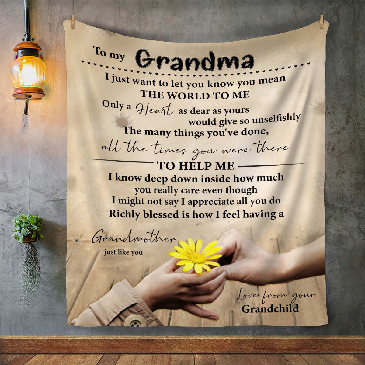 I LOVE GRANDMA COZY BLANKET