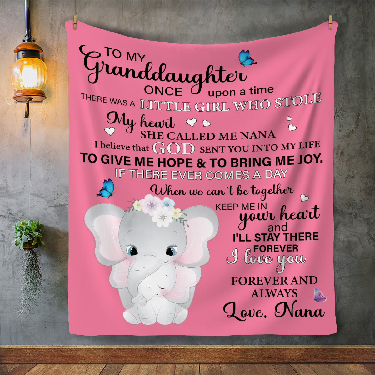 PLUSH COZY BEAUTIFUL GRANDDAUGHTER BLANKET