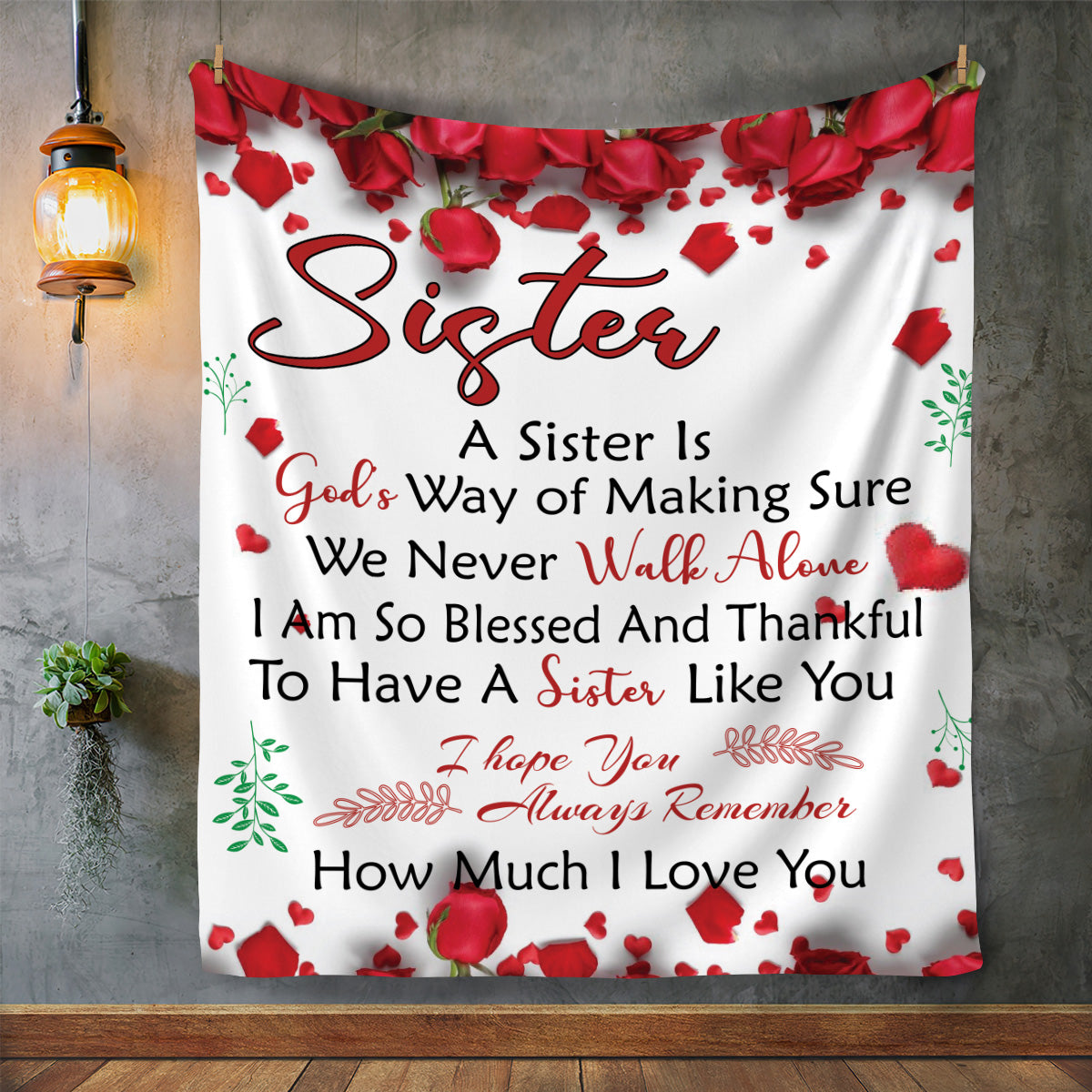 SISTER YOU ARE A BEAUTIFUL FLORAL BLANKET