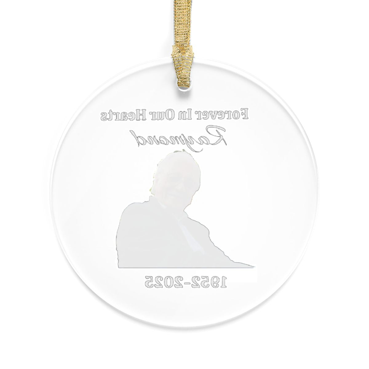 Personalized Memorial Ornament – “Forever In Our Hearts” Acrylic Keepsake