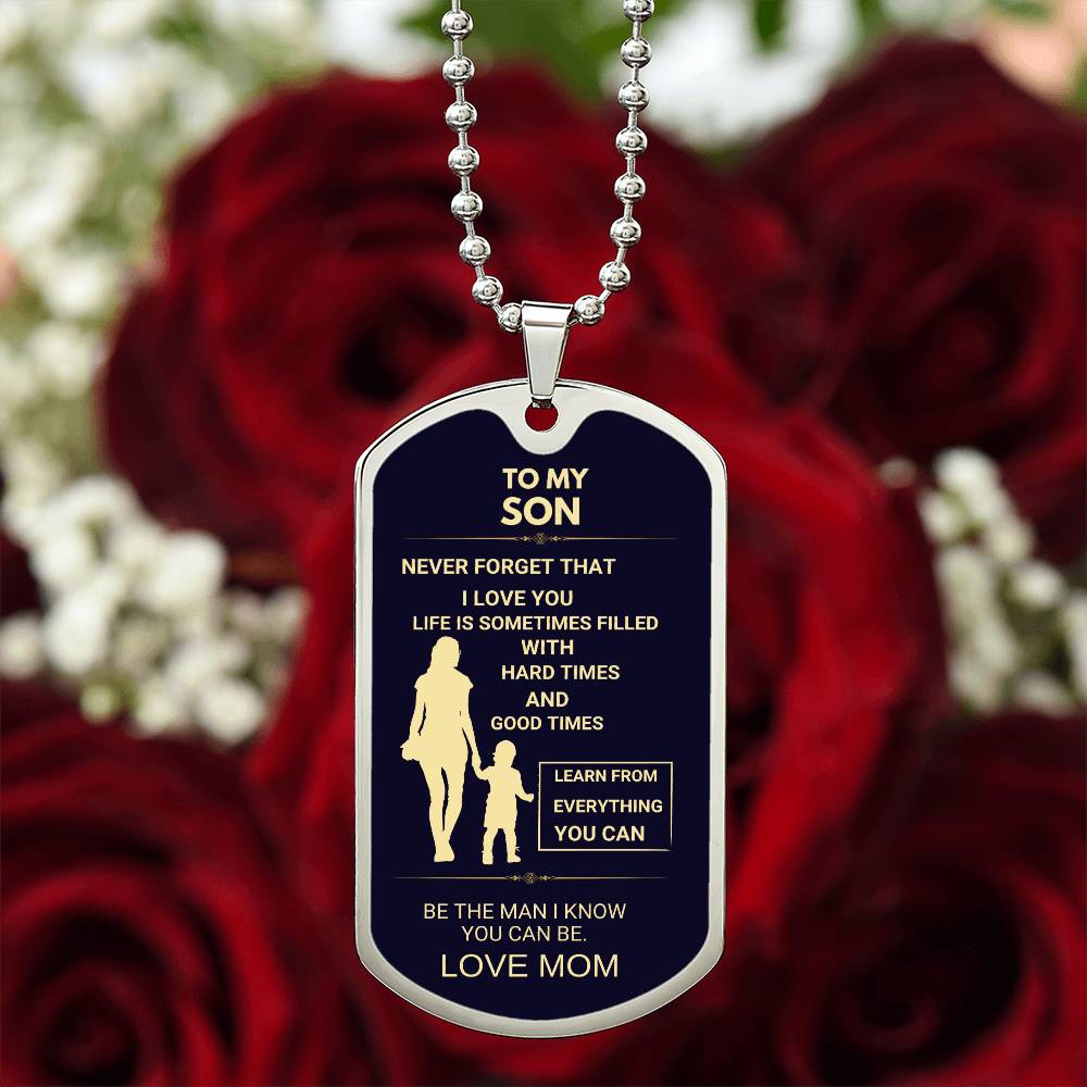 TO MY SON -I LOVE YOU KEEPSAKE DOG TAG