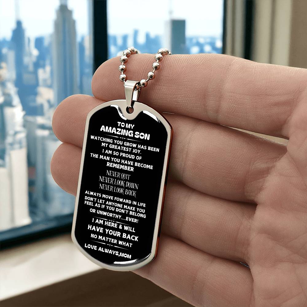 To My Son-Dog Tag