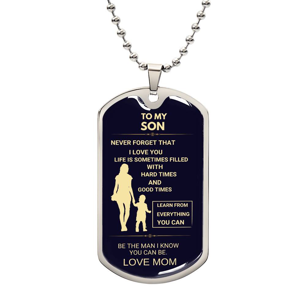 TO MY SON -I LOVE YOU KEEPSAKE DOG TAG