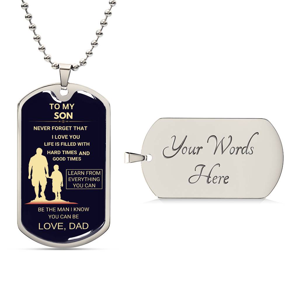 MY SON BE THE MAN -KEEPSAKE FROM DAD