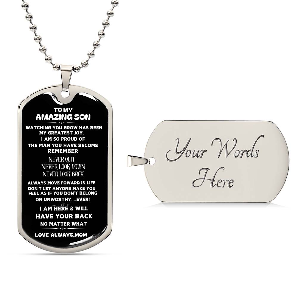 To My Son-Dog Tag