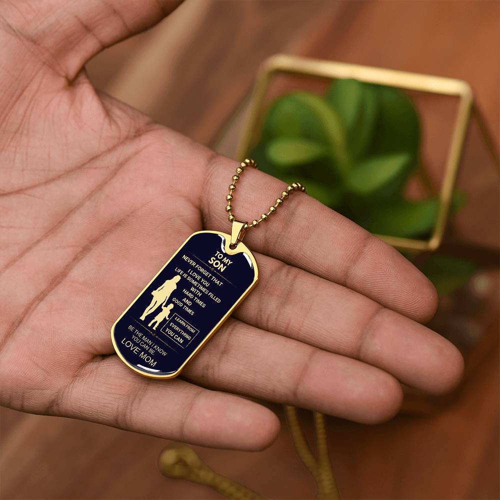 TO MY SON -I LOVE YOU KEEPSAKE DOG TAG