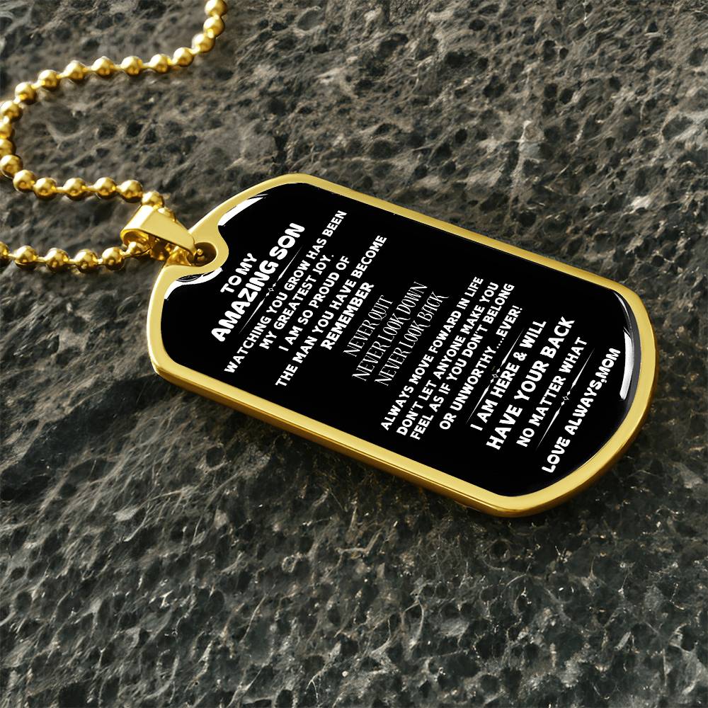 To My Son-Dog Tag