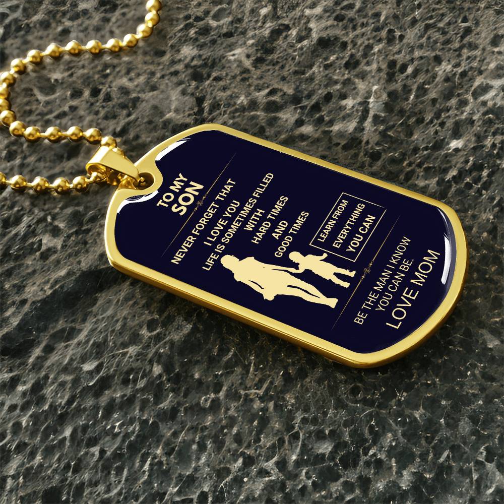 TO MY SON -I LOVE YOU KEEPSAKE DOG TAG