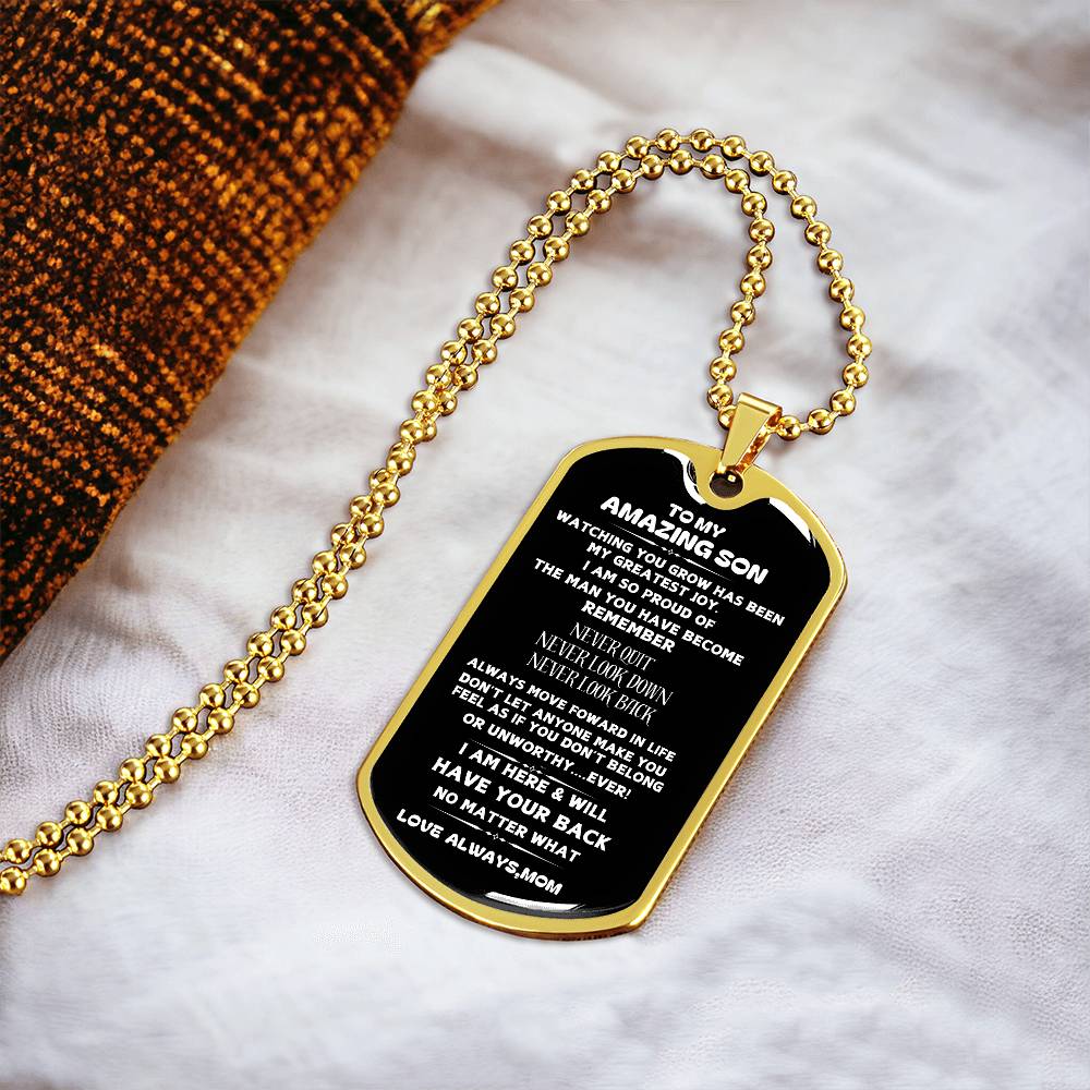 To My Son-Dog Tag