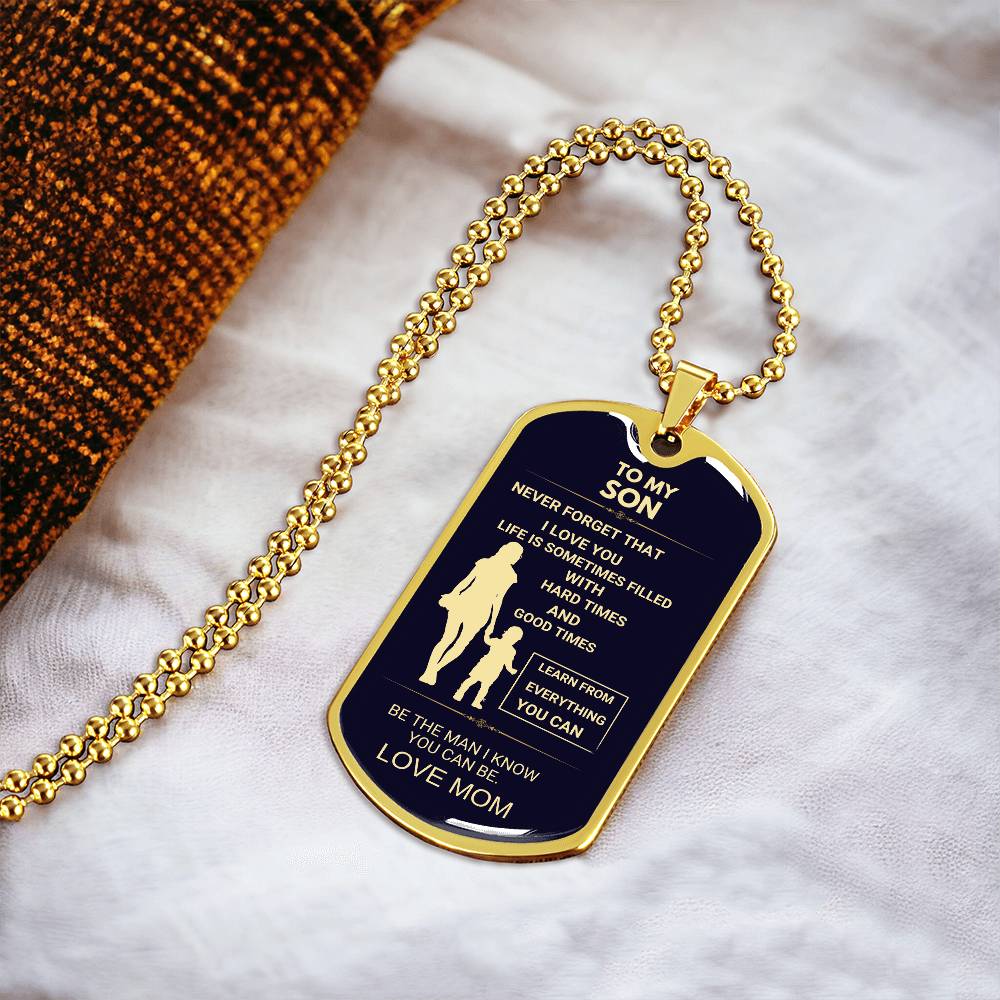 TO MY SON -I LOVE YOU KEEPSAKE DOG TAG