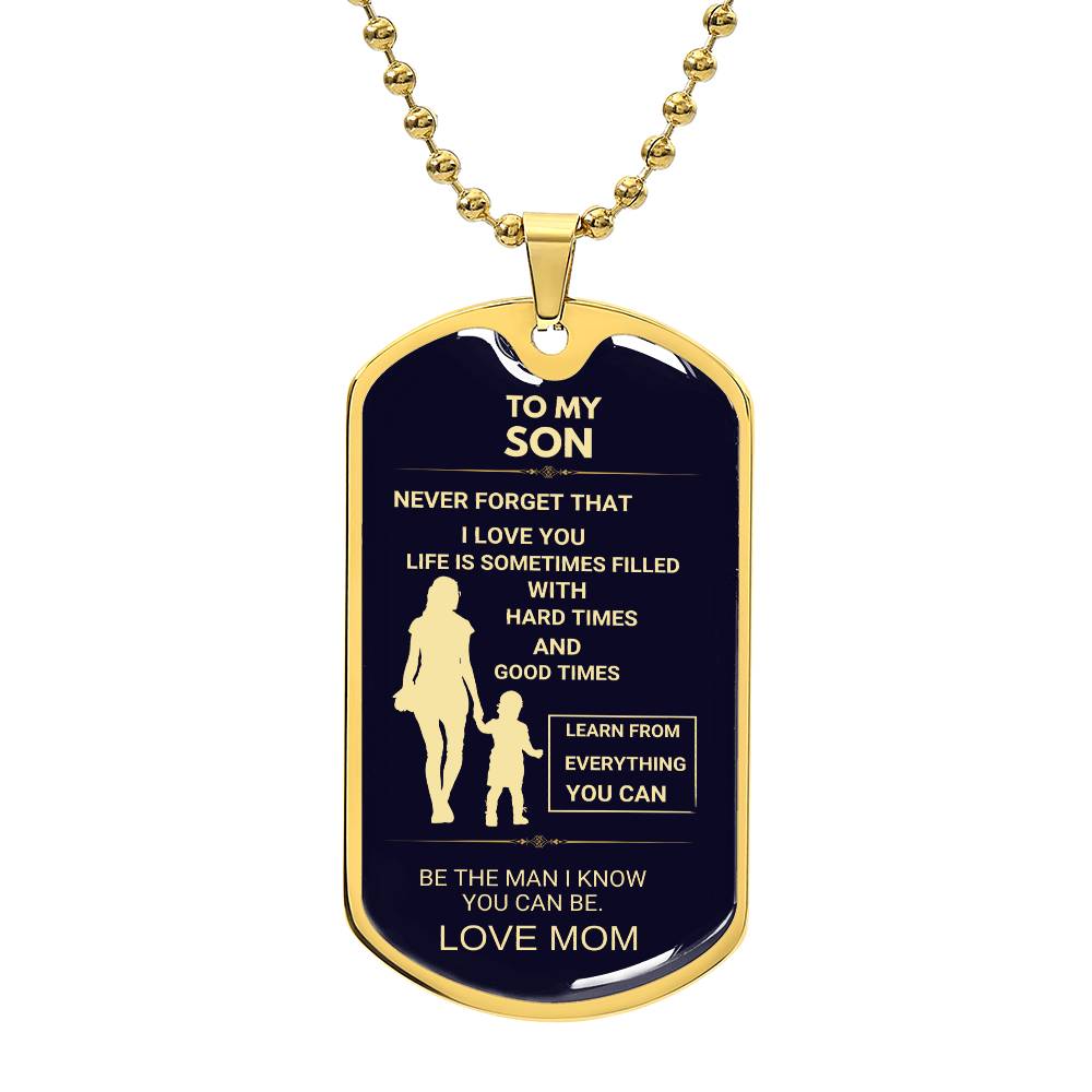 TO MY SON -I LOVE YOU KEEPSAKE DOG TAG