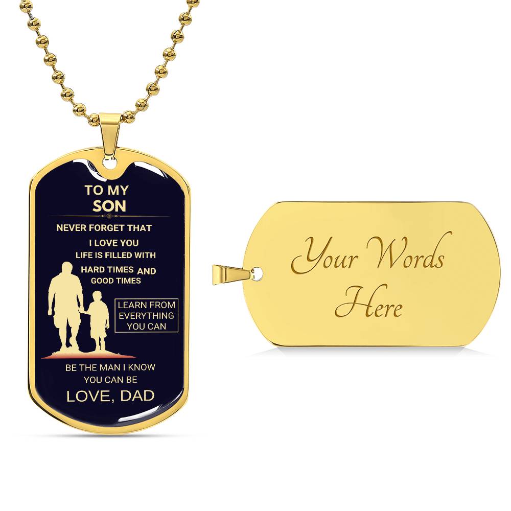 MY SON BE THE MAN -KEEPSAKE FROM DAD