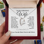 TO MY GORGEOUS WIFE I LOVE YOU FOREVER HEART NECKLACE