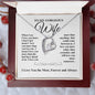 TO MY GORGEOUS WIFE I LOVE YOU FOREVER HEART NECKLACE