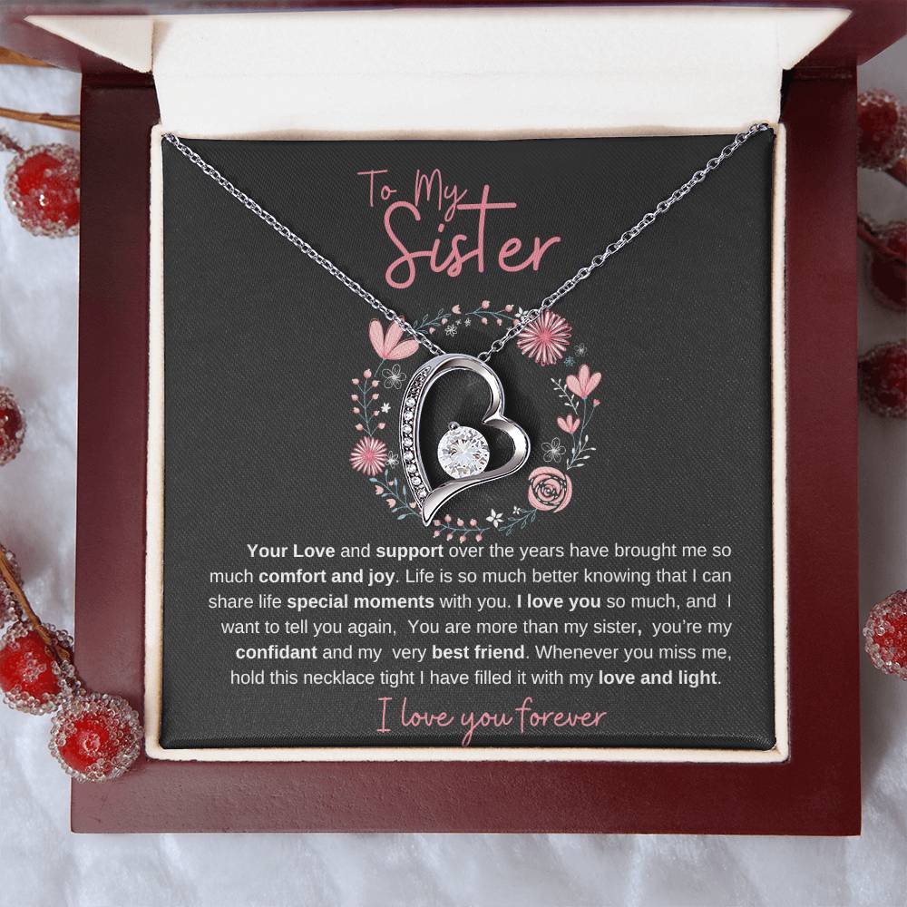 I Love You Sister | Forever Heart Necklace