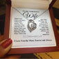 TO MY GORGEOUS WIFE I LOVE YOU FOREVER HEART NECKLACE