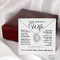 TO MY GORGEOUS WIFE I LOVE YOU FOREVER HEART NECKLACE