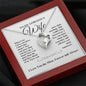 TO MY GORGEOUS WIFE I LOVE YOU FOREVER HEART NECKLACE