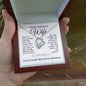 TO MY GORGEOUS WIFE I LOVE YOU FOREVER HEART NECKLACE